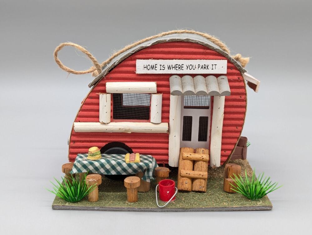 Home Is Where You Park It Camper Indoor Outdoor Decor or Birdhouse
